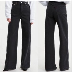 Levi’s Ribcage Wide Leg Black Jeans NEW NWOT 27 High Rise